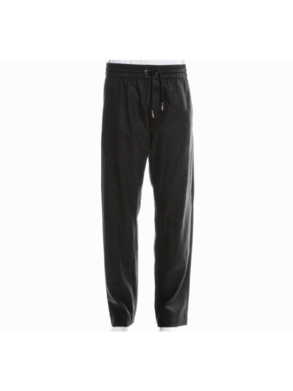 Burberry 48 / US 32 sweatpants lounge pants gray wool logo drawstring